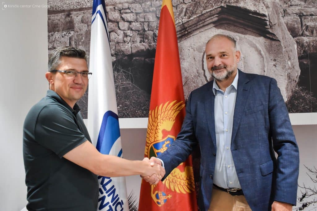 Nikola Svrkota, izvršni direktor CETI i dr Aleksandar Radović, direktor KCCG i